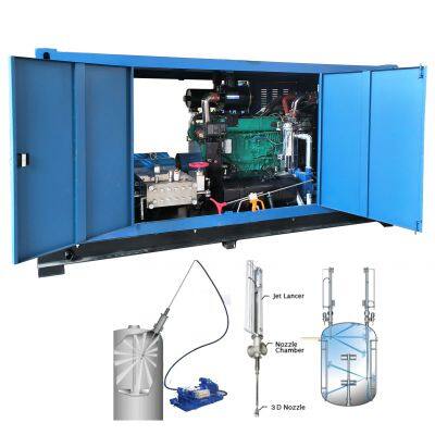 Customized High Pressure Water Oil Tank Cleaning Machine 3D Rotary Nozzle Automatic Inner Tank Cleaning Equipment New Condition