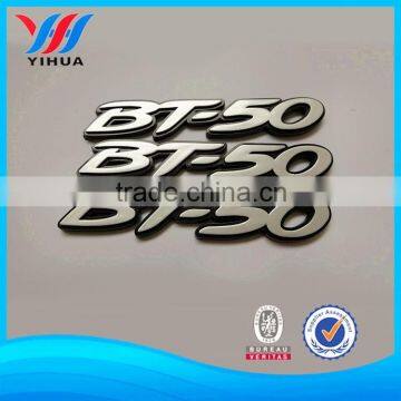 BT-50 design 3d chrome logo sticker , DIY plastic logo