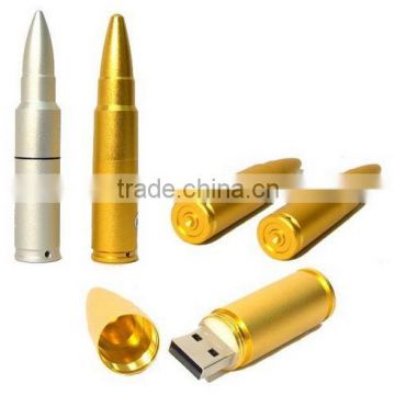 silver and gold metal bullet usb flash drive cheap price