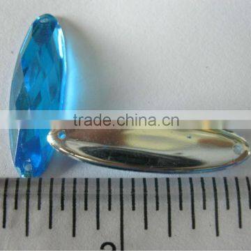 SKY BLUE COLOR Horse Eye Shape Acrylic Stone sewing for Button