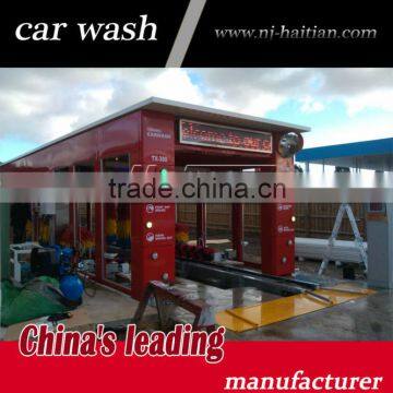 Tunnel type car wash for sale,automatic car wash machine, HAITIAN TX-380BF with 9 brushes and 4 dryer