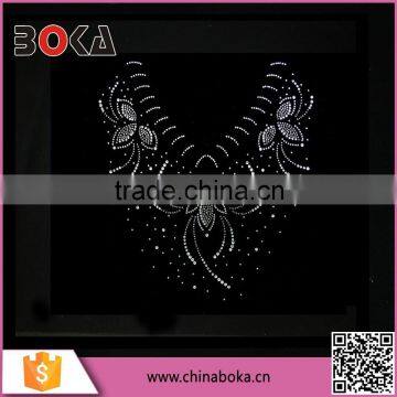 BOKA hotfix rhinestone collar flower design transfer motif