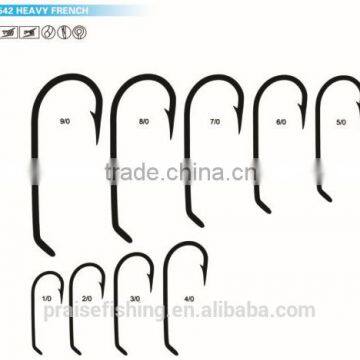 542 HEAVY FRENCH White Nickel High Carbon Steel Wholesale Fishing Hook photo-1