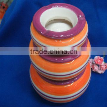 Factory customize dolomite ceramic ashtray 3pcs set