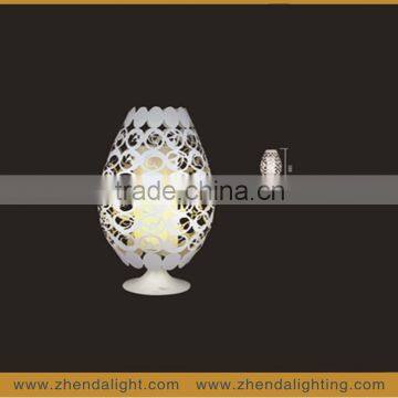 White Color Hollow Out Lamp Shade Hotel Table Lamp& Bedside Decoration Lighting photo-2