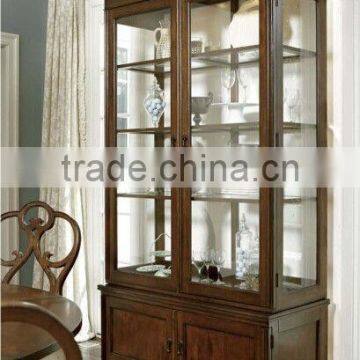 High Quality Solid Wood Display Cabinet Wine Cabinet With Glass Door photo-3