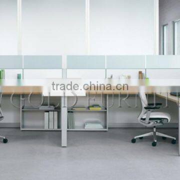 Popular Foshan Furniture Green White Steel Leg Modern Office Workstation(SZ-WS331) photo-2