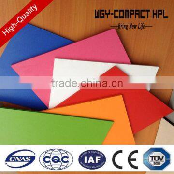 ISO 9001 wave surface wearproof solid hpl white board