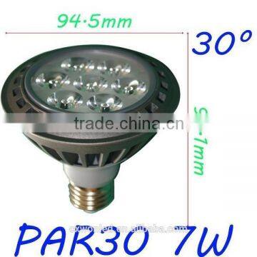 7W Led Light Spot Par30 E27/e26/b22 Led Spot Lights 7w 85-265v Narrow Beam Angle 30 Degree Par Lamp for Living Room photo-2
