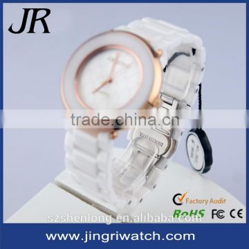 Water resistant Customize fashion ceramic watch women