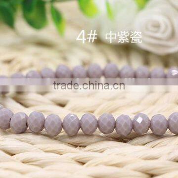 Solid Purple 2mm to 12mm AAA Quality Wholesales Price Loose Jade Crystal Facted Roundelles Glass Beads for Jewelry Cheapest