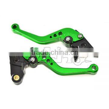 BJ-LS-002 Custom green short motorcycle cnc clutch brake levers for ZX6R / ZX636R / ZX6RR