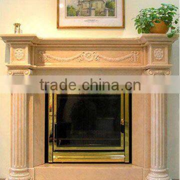 white marble fireplace