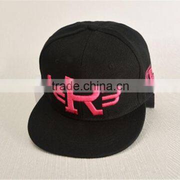 BSH012E Black embroidered sport hat fashion baseball cap snapback cap