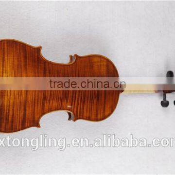 Master Handmade Nature Flamed Maple Violin Advanced Asoustic Matt Violin Ebony Fitted With Case TL004-3 photo-3