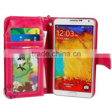 for samsung galaxy note 3 n9006 case,multi-function magnetic closure pu leather cover case