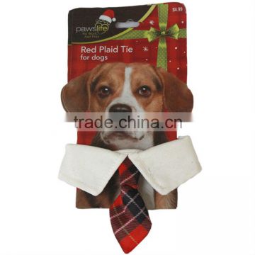 Stock Canvas Red Plaid Dog Bow tie Pet Accessories