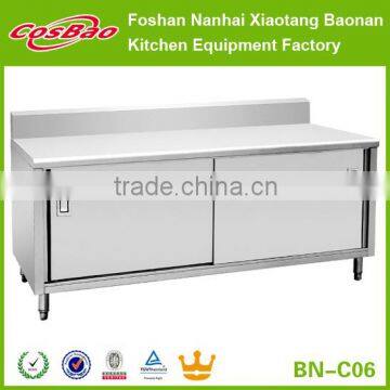 Commercial Stainless Steel Kitchen Cabinet With Sliding Doors And Backsplash BN-C01 Quality Choice photo-3
