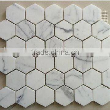 High Quality White Marble Carrara White Mosaic for Interior Decoration photo-3