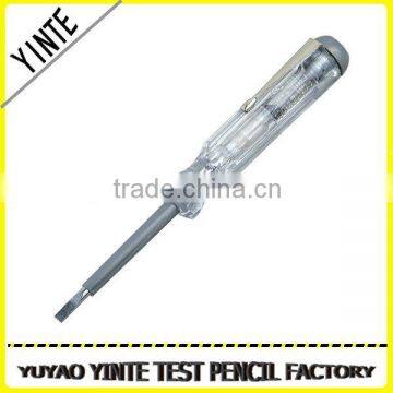 China Manufacture Ordinary test pen /screwdriver voltage tester with AS material and long-life neon light