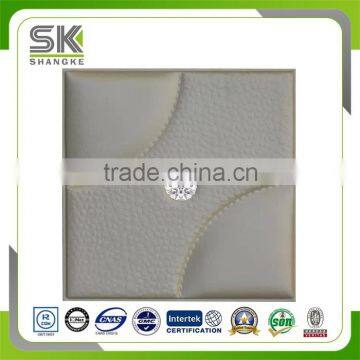 Embossed faux leather 3d wall tiles 40*40