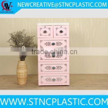 pink bedroom corner plastic cabinet 4 layer with handle                        
                                                                                Supplier's Choice