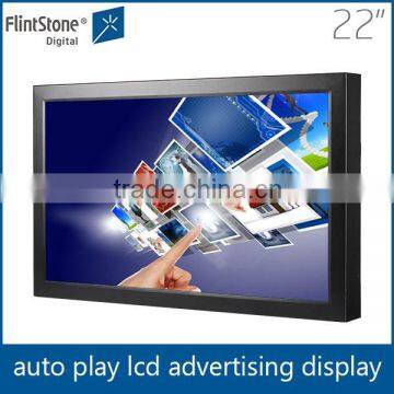 22 inch wall hanging full hd touch screen lcd advertising monitor