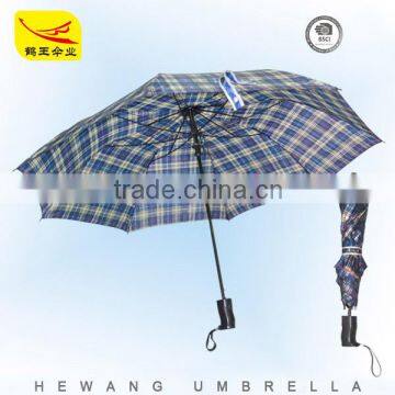 Chinese two folding umbrella with printing pattern with different color