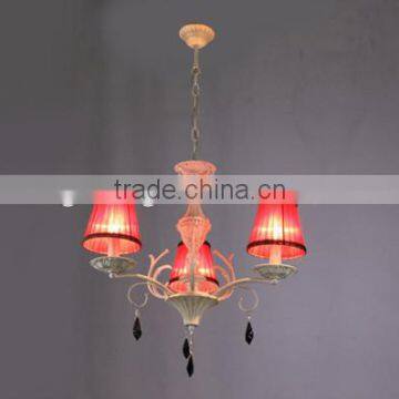 red fabric lampshade lighting&crystal chandelier&fashion pendant lamp