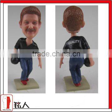 custom bowling player personal bobble head