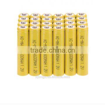 AAA 600mAh 1.2 V NI-MH rechargeable battery - Yellow