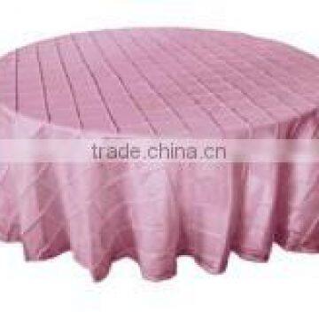 Wholesale Premium 100% Polyester Round Pintuck Taffeta Table Cloth