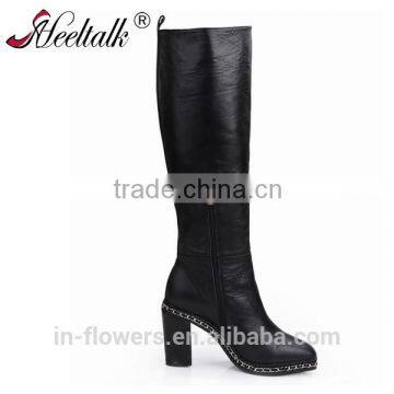 Top quality OEM ODM Custom high heel knee high boots italian leather boots