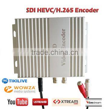 Compact HEVC h264 and h.265 live streaming encoder for iptv hd sdi encoder