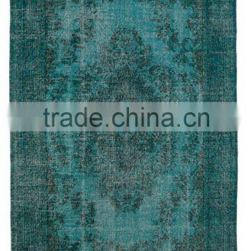 Overdyed Carpet - Turquoise Vintage Rug