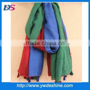 Hot sales high quality wholesale Three-color cotton scarf WJ-695