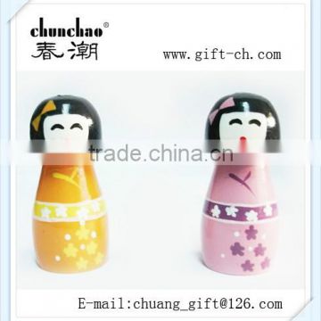 Beautiful china wooden japanese doll,pretty cute wooden doll