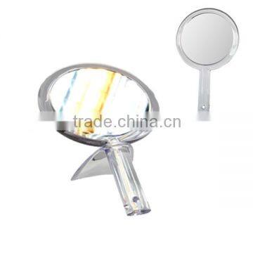 Double side 5X magnifying traveling makeup hand mirror