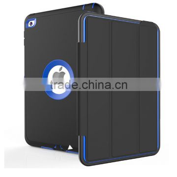 Top quality PU leather case with removable stand for iPad 234