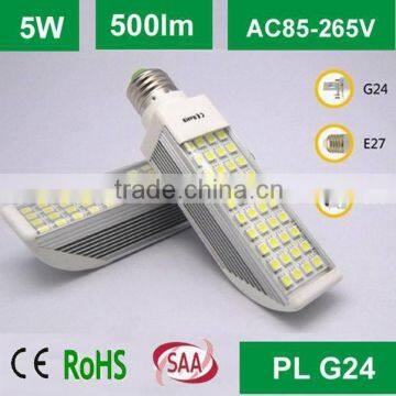 2014 new design g24 pl lamp led bulb lamp light 5W