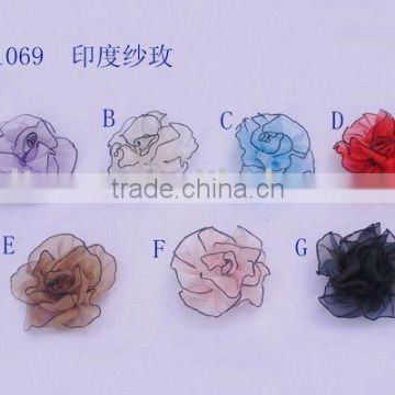 Corduroy center silk stocking flower for craft