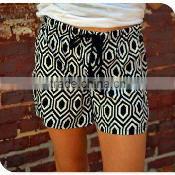 Monogrammed Shorts Black and White Lounge Shorts