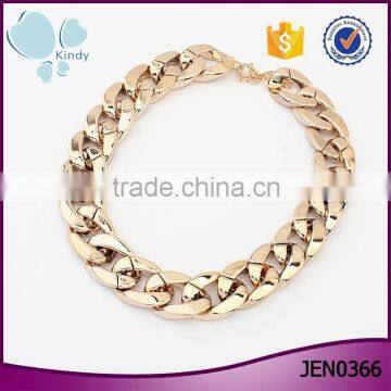 New gold chain design alloy choker chunky chain necklace for women                        
                                                                                Supplier's Choice