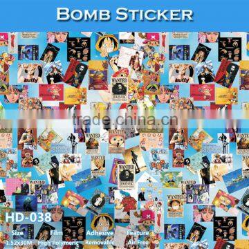 HD-038 CARLIKE Air Free Stylish Cartoon Bomb Sticker For Car Decoration