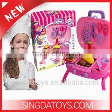 2014 Hot Sale Kids Toys Kitchen BBQ Play Set with Sounds and Accessories