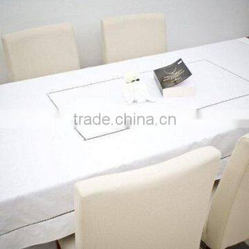 Ladder hemstitch cotton table cloth