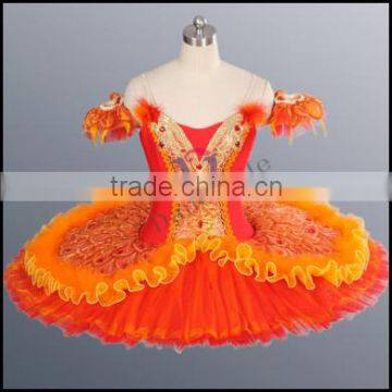 AP087 orange Fairy dance costumes professional ballet tutu stage ballet costume