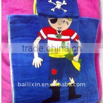 hooded reactive printing cartoon batch towel for baby