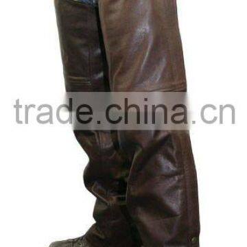 Mens Brown Leather Chaps