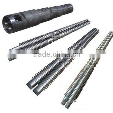Bimetallic double twin screw in screws and barrels plastic extrusion injection